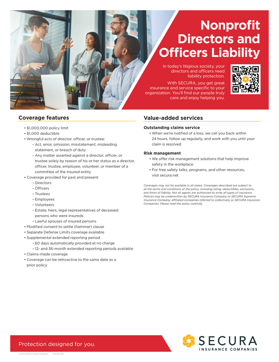 Nonprofit Directors & Officers Liability Sell Sheet